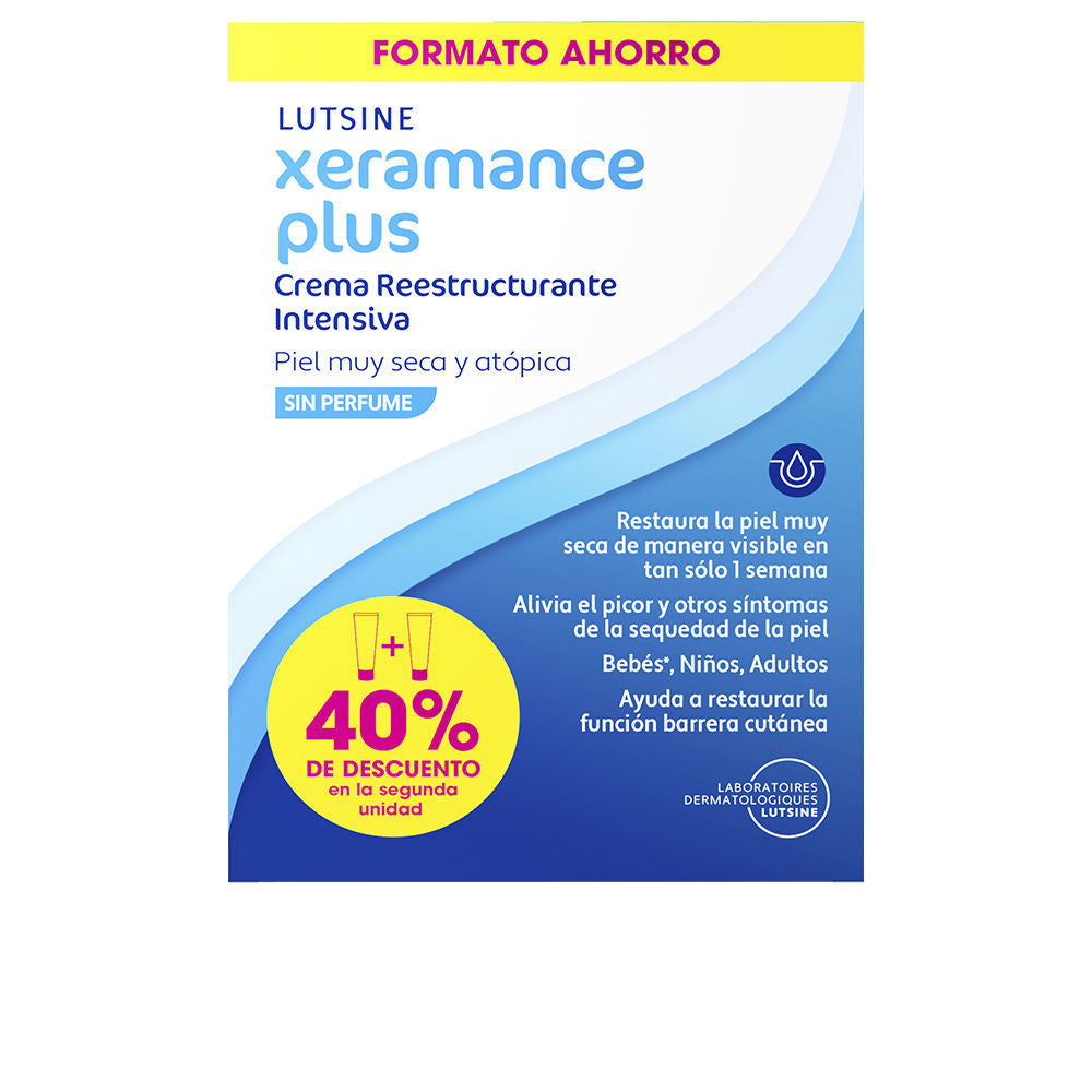 LUTSINE E45 XERAMANCE PLUS intensive restructuring cream pack 2 x 100 ml