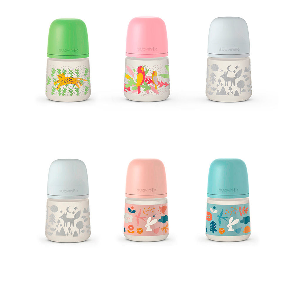 SUAVINEX PRINTS biberón tetina fisiológica S 150 ml