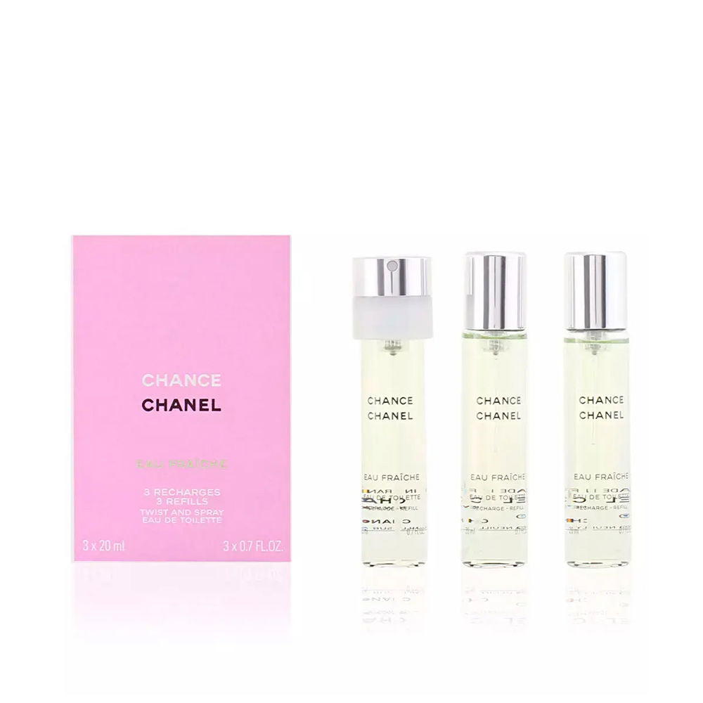 CHANEL CHANCE EAU FRAICHE eau de toilette twist & spray 3 refills 3 x 20 ml