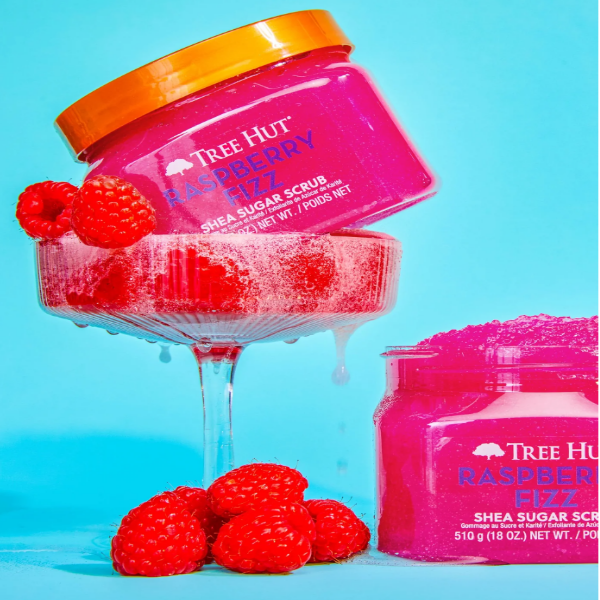TREE HUT Sugar scrub raspberry soda 510g