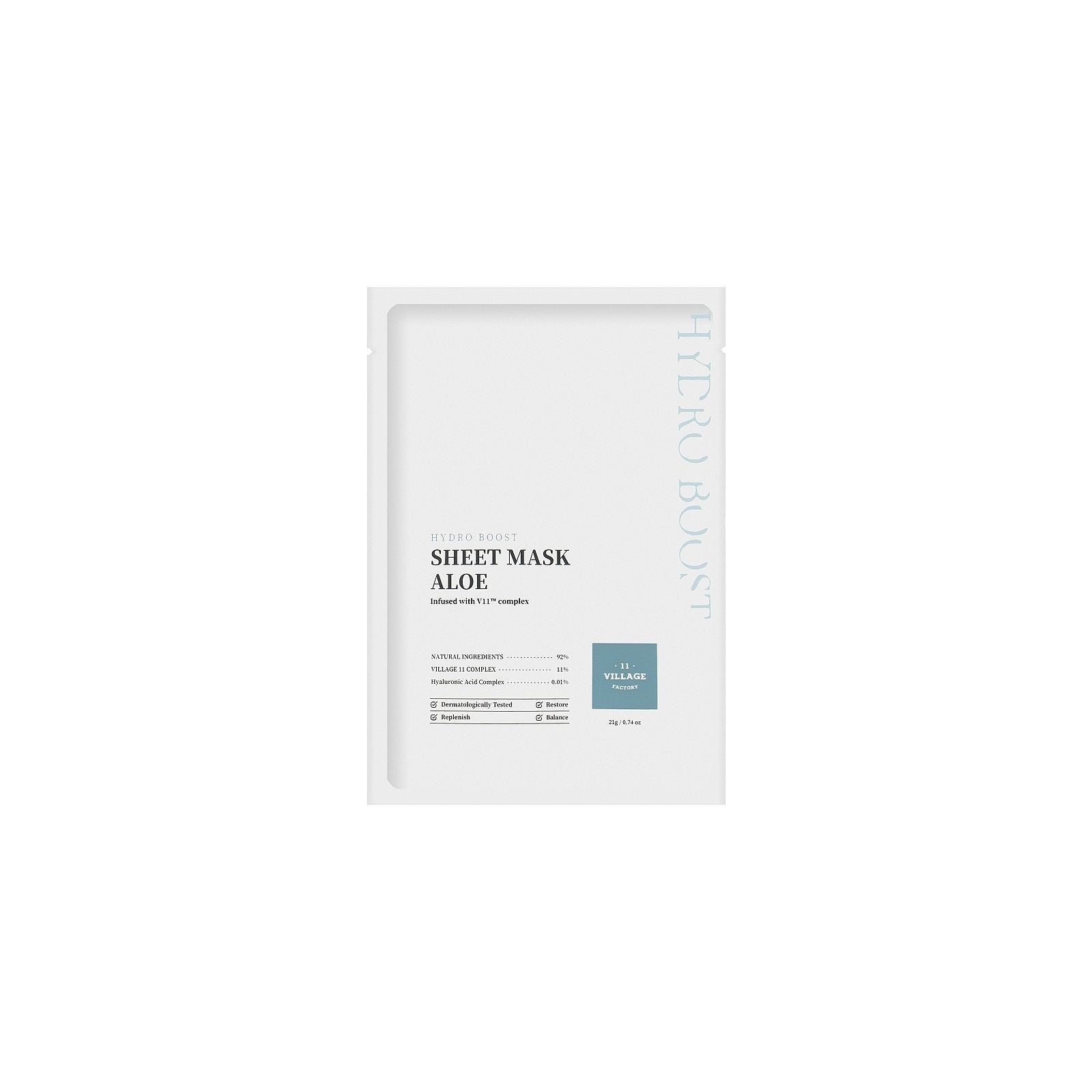 VILLAGE 11 HYDRO BOOST maschera in tessuto aloe 21 gr