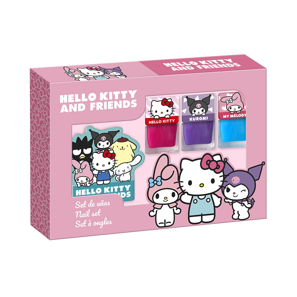 LORENAY HELLO KITTY AND FRIENDS NAILS SET 3 pcs