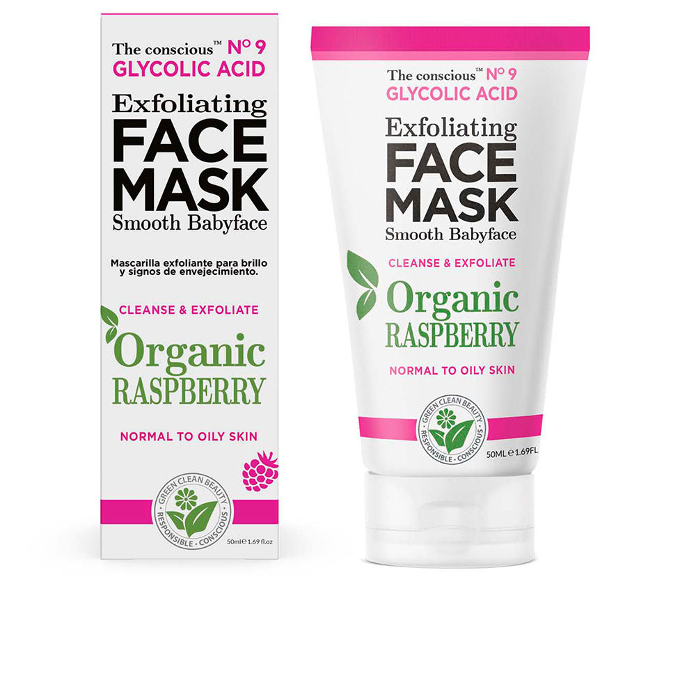 THE CONSCIOUS™ GLYCOLIC ACID exfoliating face mask organic raspberry 50 ml