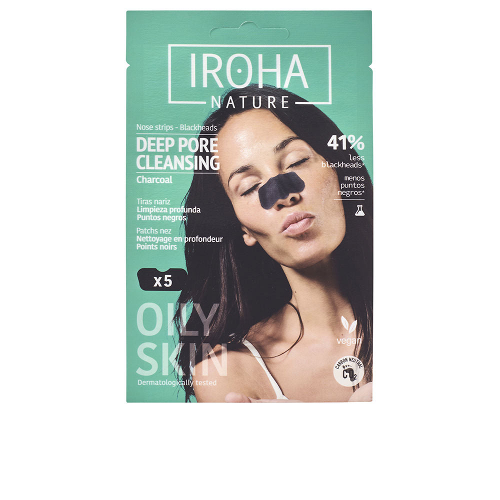 IROHA DETOX CHARCOAL BLACK nose strips 5 u