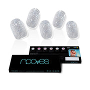 NOOVES Dazzling Diva Premium Glam #Glitter Gray GEL NAIL SHEETS 20 u