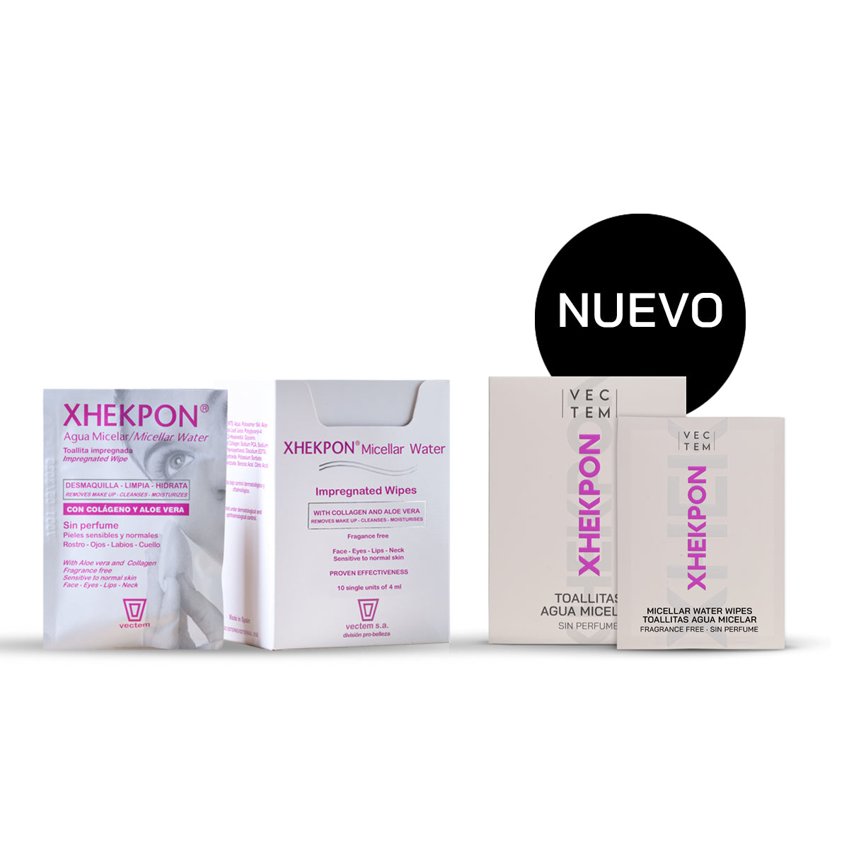 XHEKPON micellar water wipes 10 units