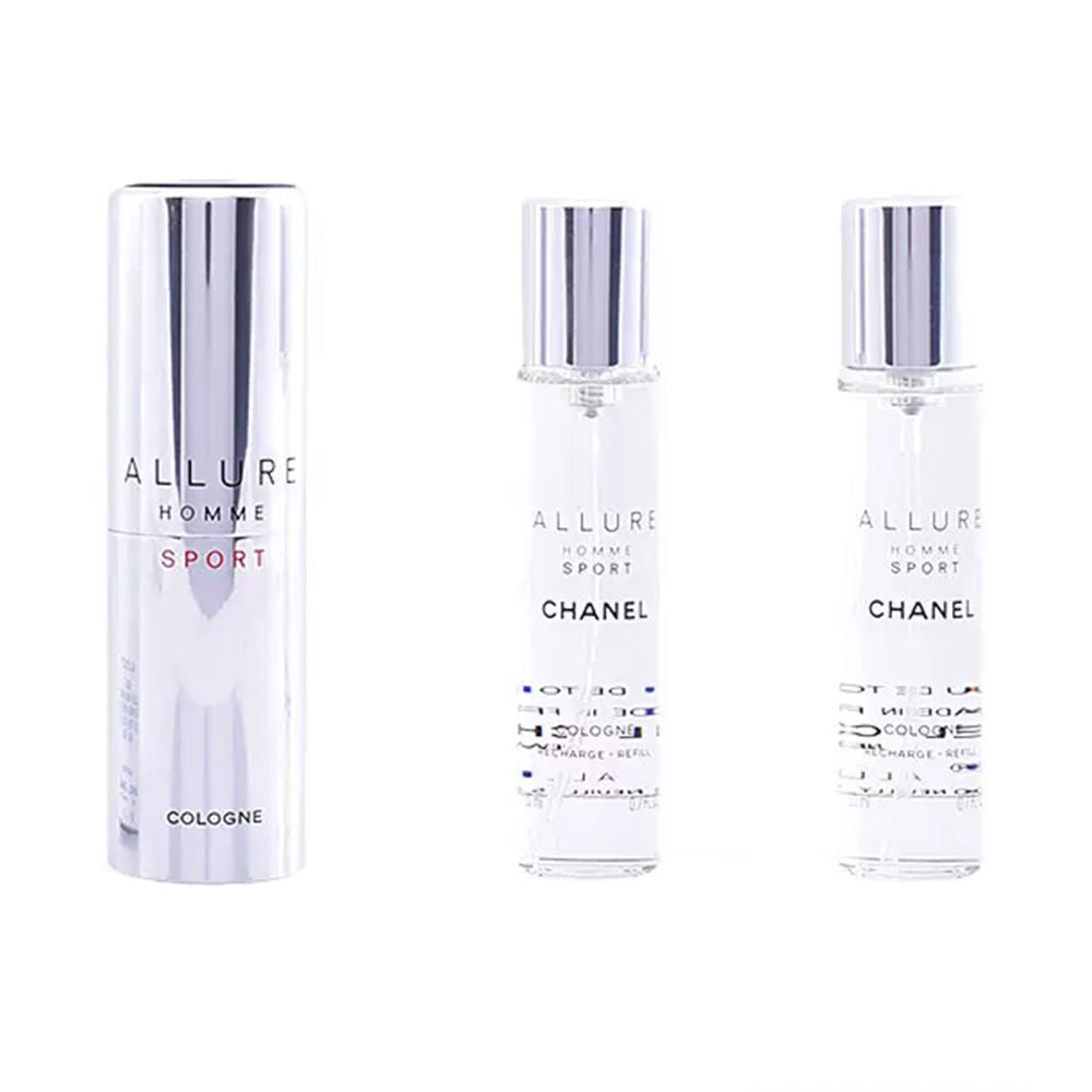 CHANEL ALLURE HOMME SPORT COLOGNE travel spray and two refills 3 x 20 ml