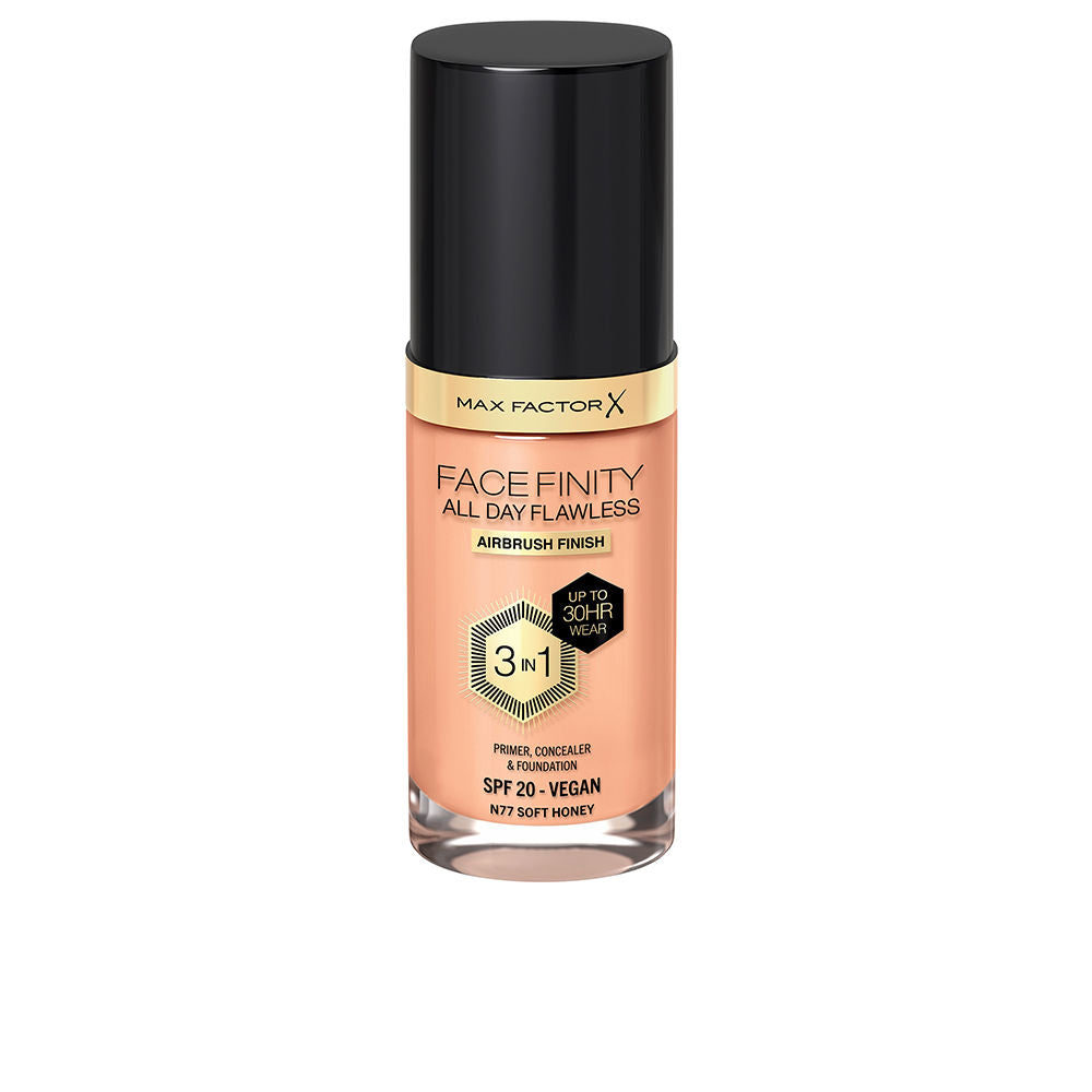MAX FACTOR FACEFINITY 3IN1 primer, concealer &amp; foundation #77-soft honey 30 ml
