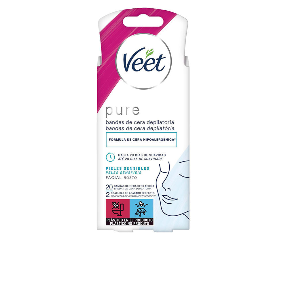 VEET PURE WAX STRIPS for sensitive skin 20 units