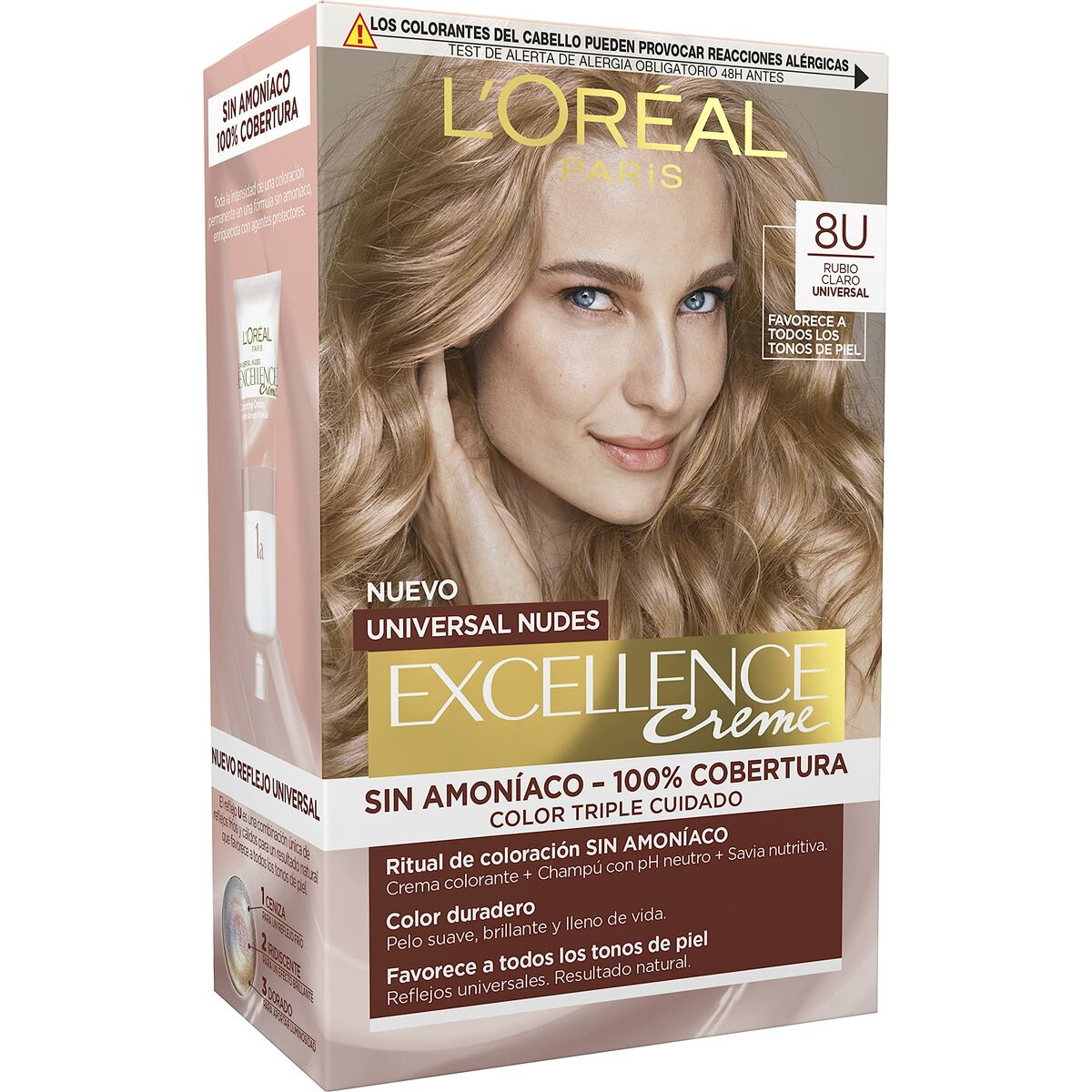 L'ORÉAL PARIS EXCELLENCE NUDES tinta #8u-biondo chiaro 5 u