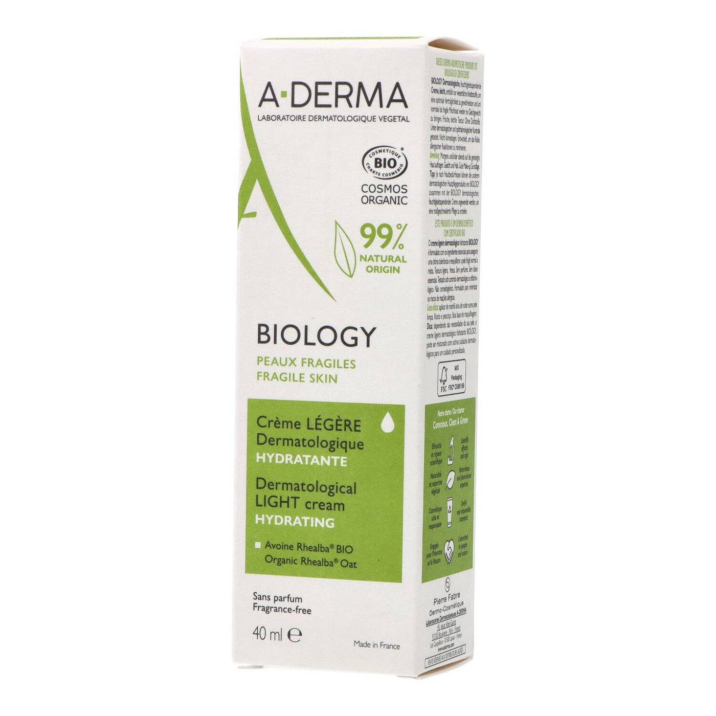 A-DERMA BIOLOGY light moisturizing cream 40 ml