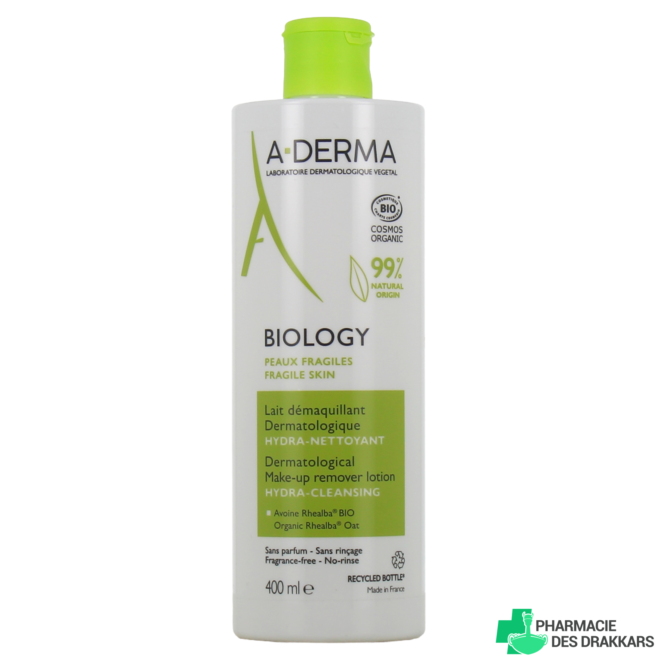 A-DERMA BIOLOGY leche desmaquillante dermatológica 400 ml