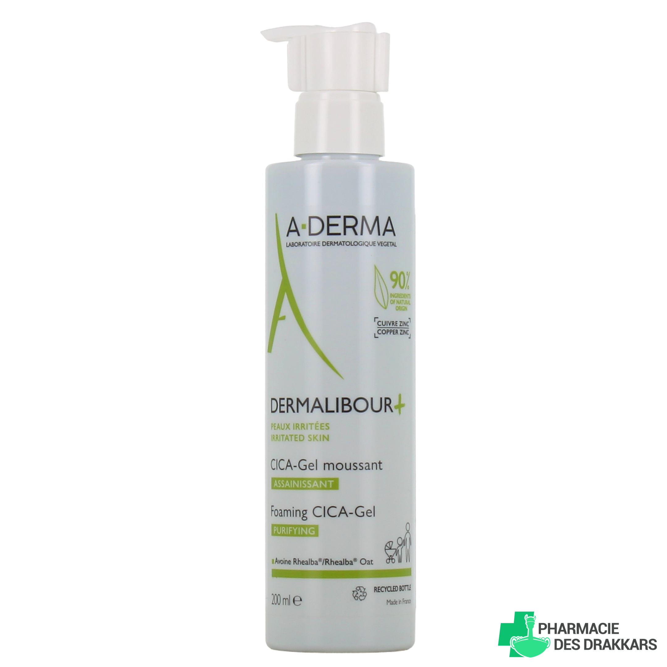 A-DERMA DERMALIBOUR+ cica-gel cleanser 200 ml