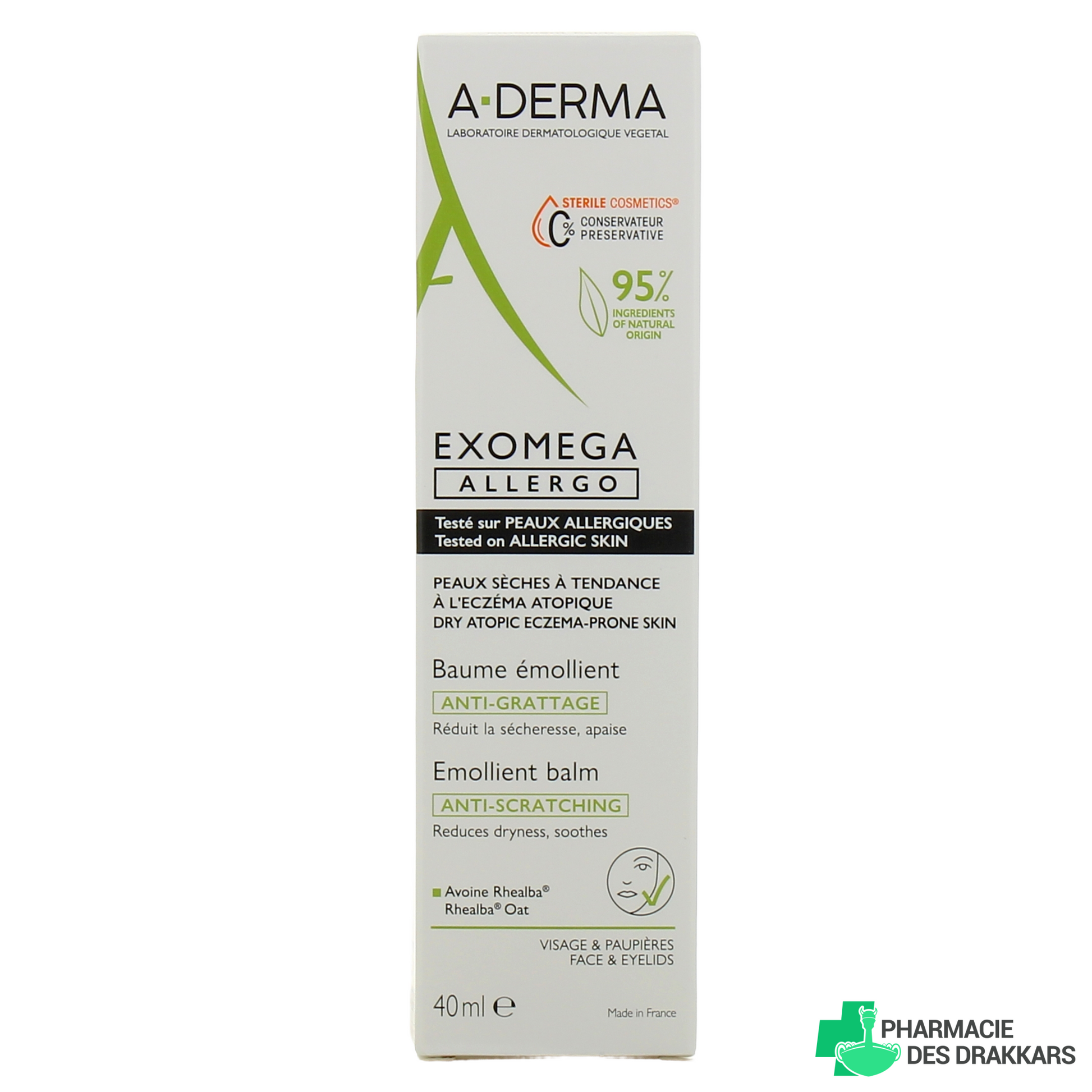 A-DERMA EXOMEGA ALLERGO emollient balm 40 ml