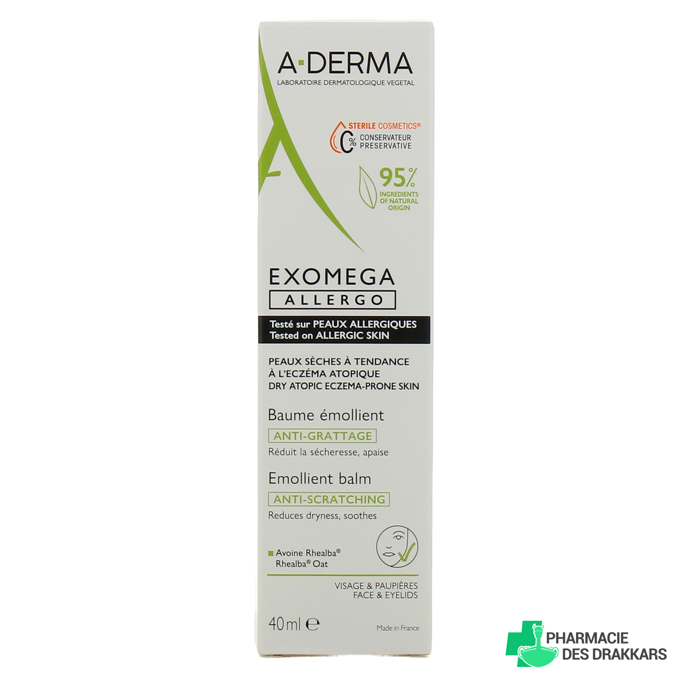 A-DERMA EXOMEGA ALLERGO emollient balm 40 ml