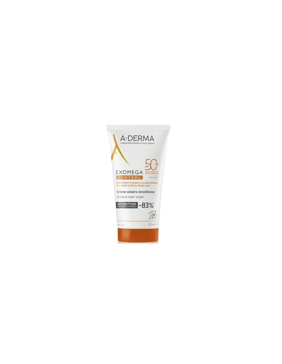 A-DERMA EXOMEGA CONTROL emollient sun cream SPF50+ 150 ml