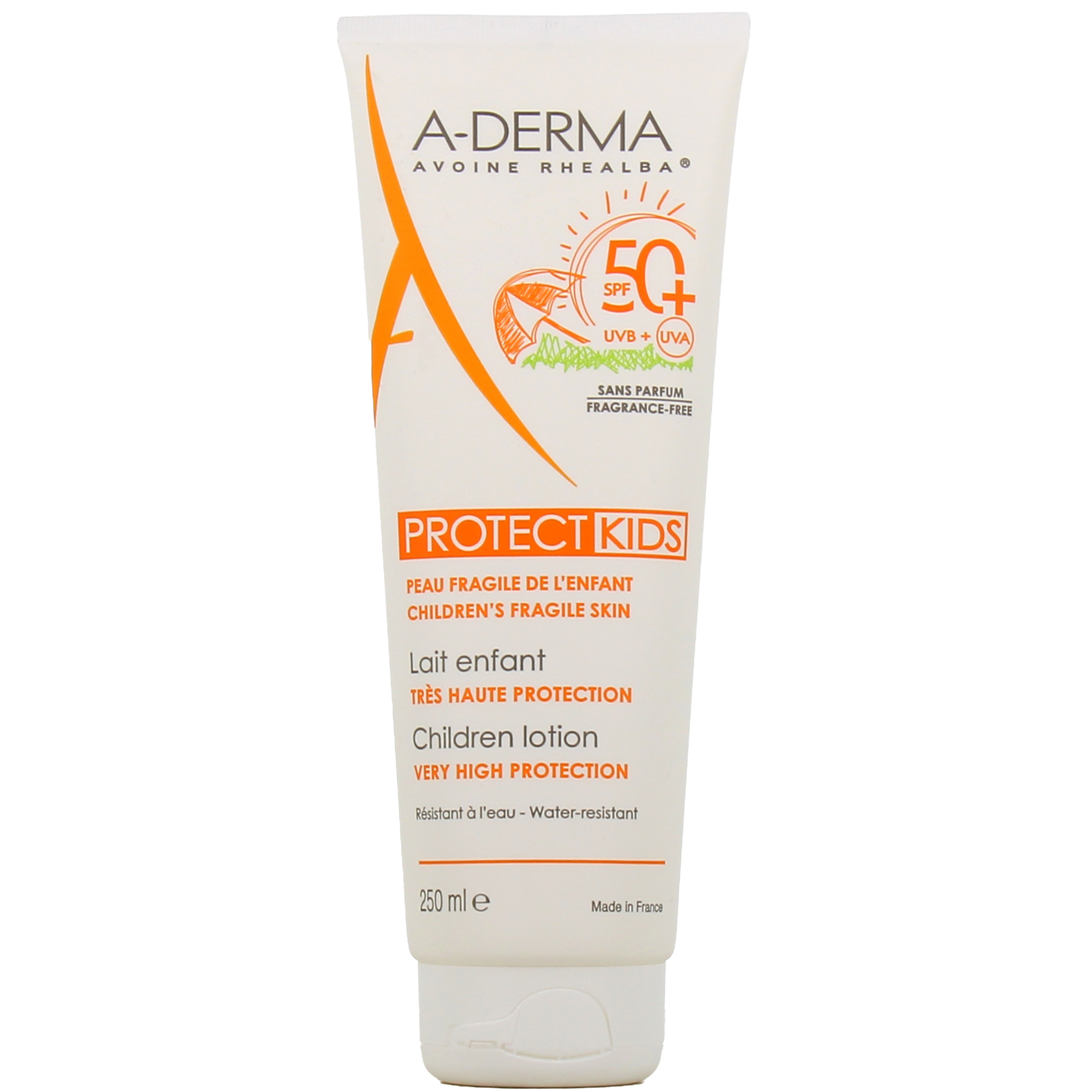 A-DERMA PROTECT KIDS loción solar infantil SPF50+ 250 ml