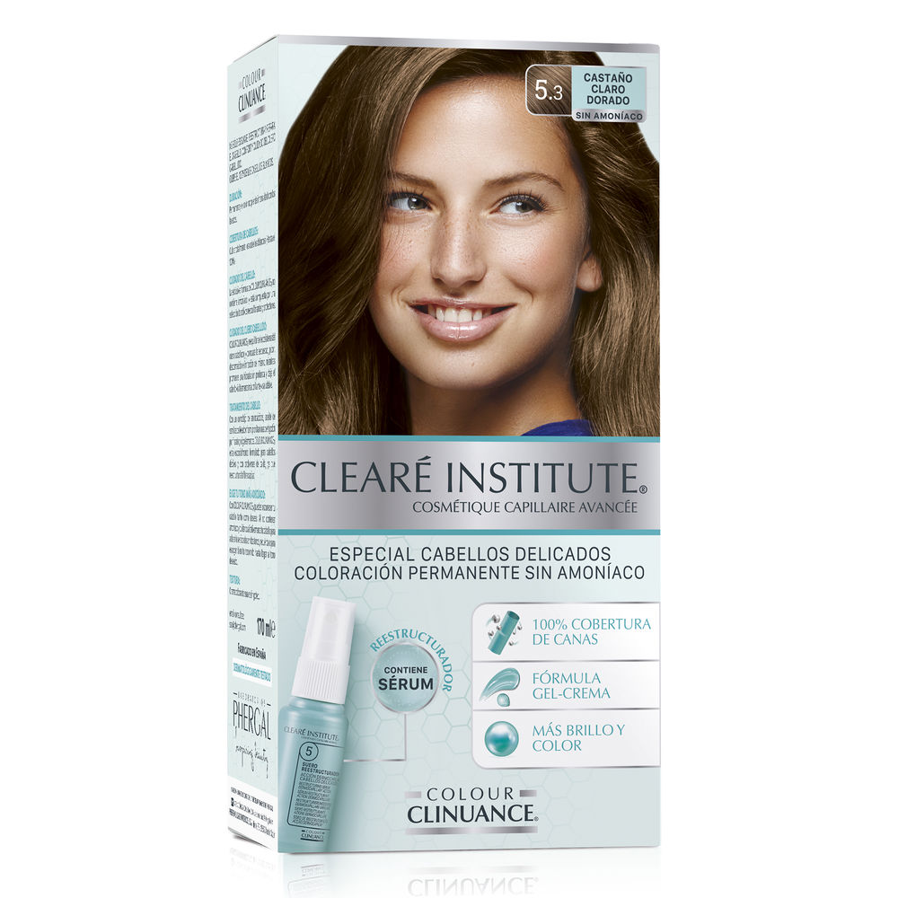 CLEARÉ INSTITUTE COLOUR CLINUANCE delicate hair #5.3-light golden brown 1 u