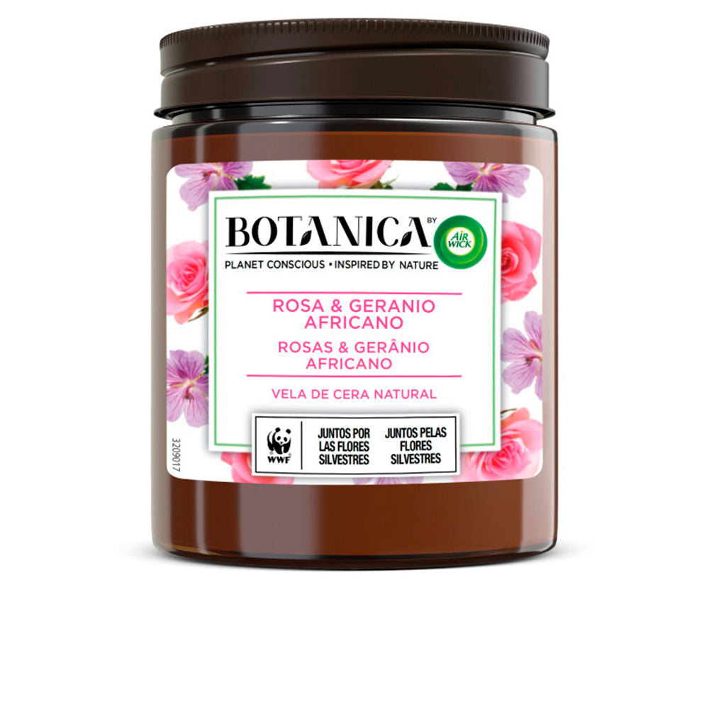 AIR-WICK BOTANICA CANDLE rose &amp; geranium 205 gr