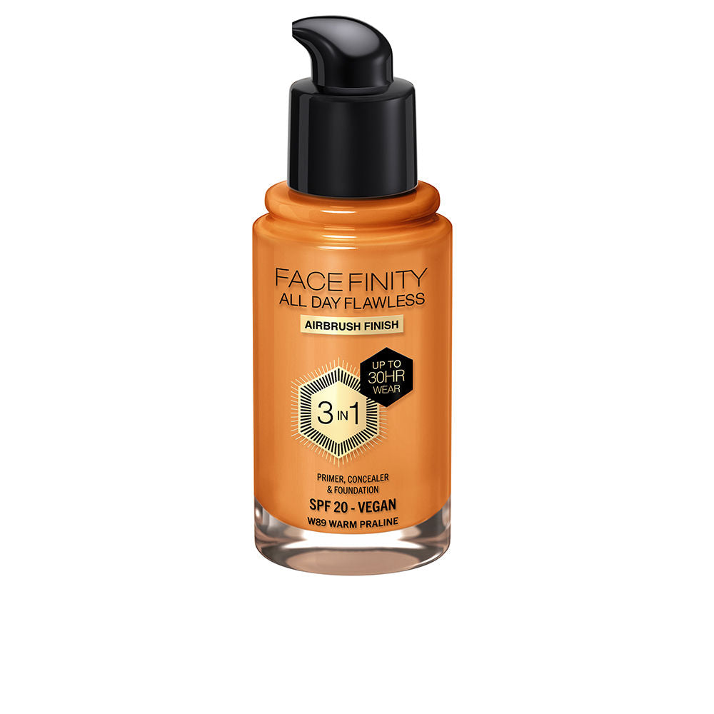 MAX FACTOR FACEFINITY ALL DAY FLAWLESS 3 IN 1 foundation #W89-warm praline 30 ml