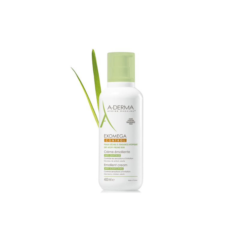 A-DERMA EXOMEGA CONTROL emollient cream pack 2 x 400 ml