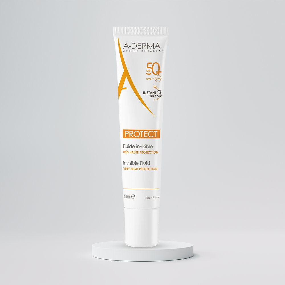 A-DERMA PROTECT invisible facial solar fluid SPF50+ 40 ml