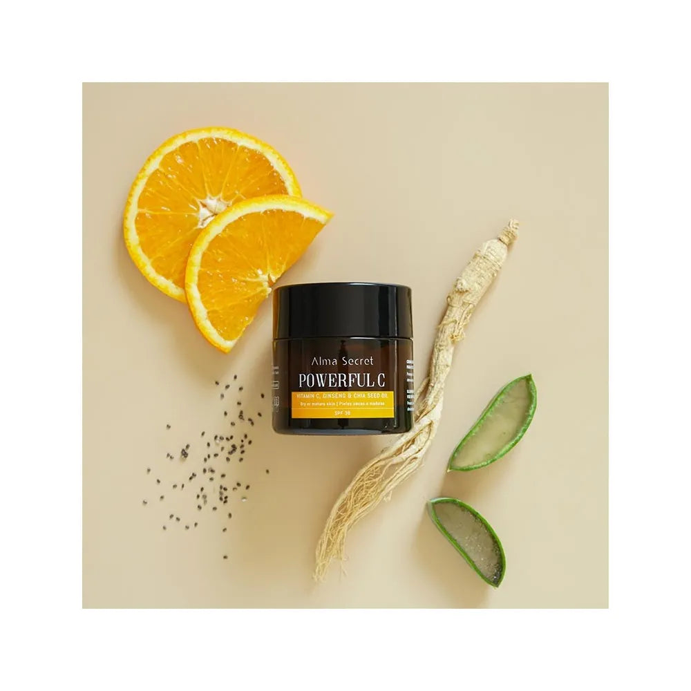 ALMA SECRET SIERO VISO ILLUMINANTE e ANTI-ETÀ alla CHIA con SPF30 50 ml