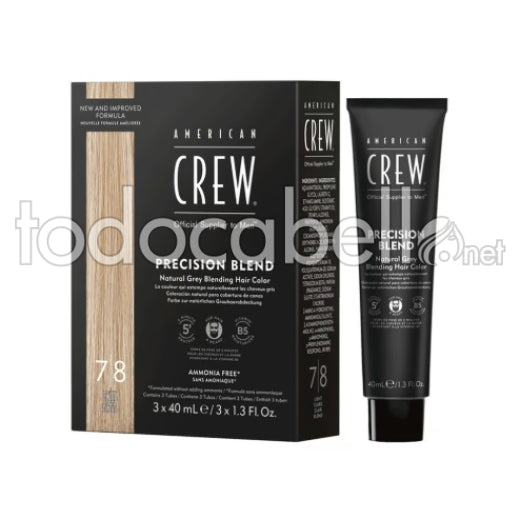 AMERICAN CREW PRECISION BLEND #7-8 chiaro LOTTO 3 pz