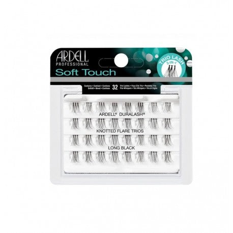 ARDELL LASH TRIOS ciuffetti annodati soft touch #lunghe nere 32 pz