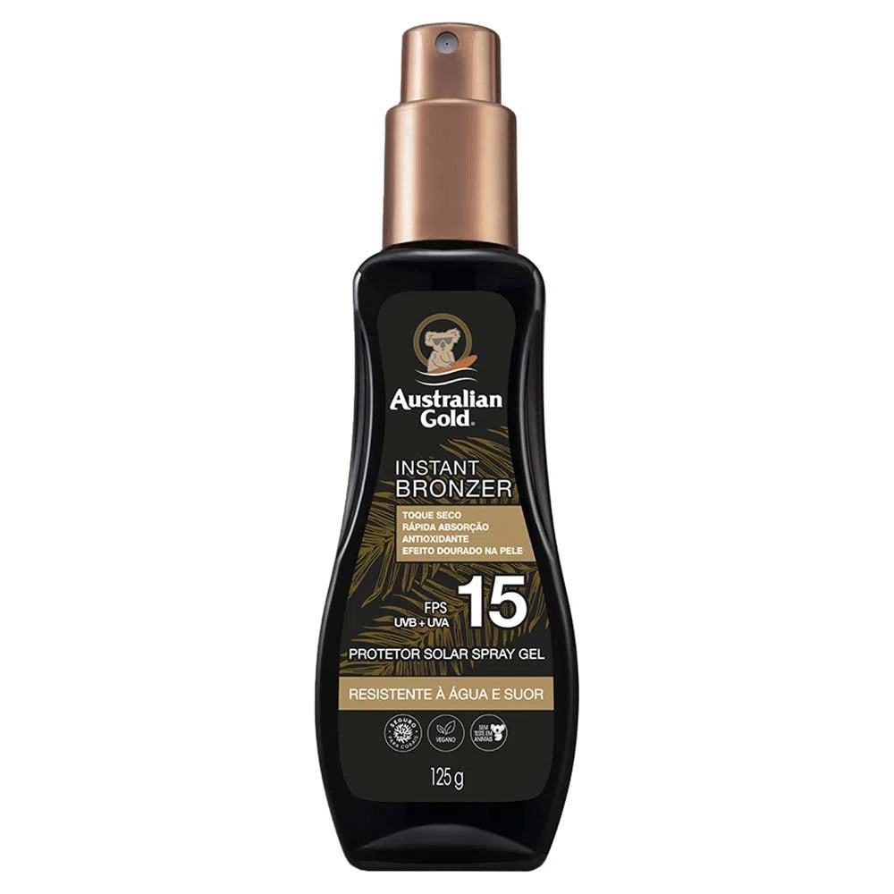 AUSTRALIAN GOLD PROTEZIONE SOLARE SPF50 spray gel con abbronzante istantaneo 237 ml
