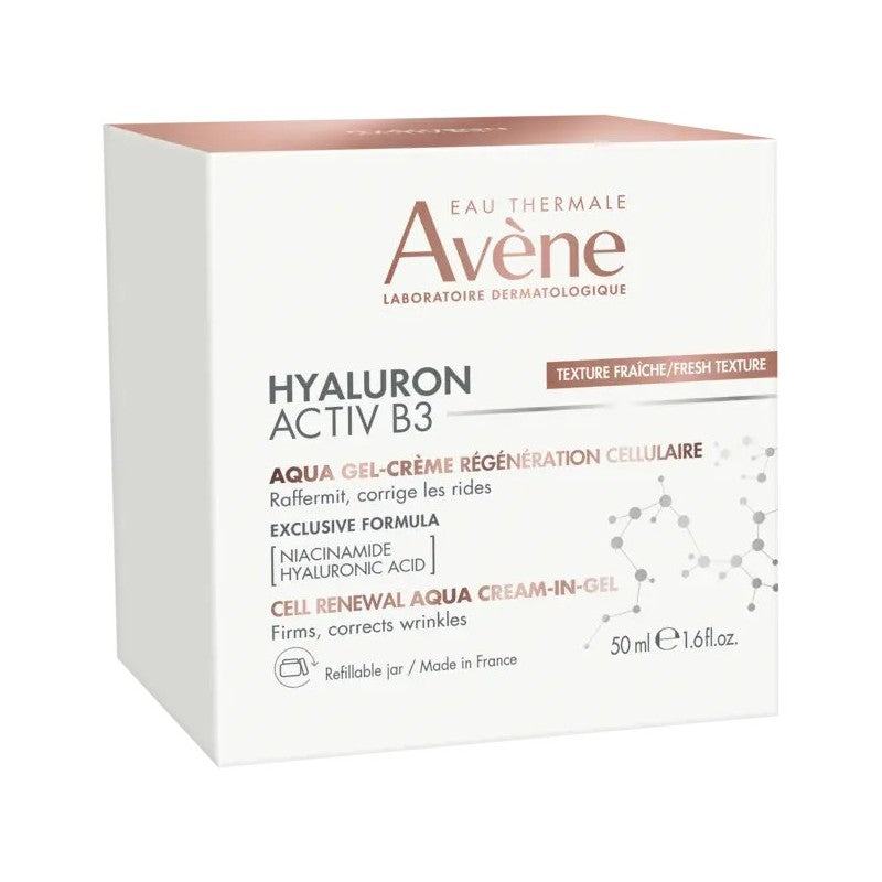 AVÈNE HYALURON ACTIV B3 EAU GEL-CRÈME + EAU MICELLAIRE + SÉRUM COFFRET 3 pces