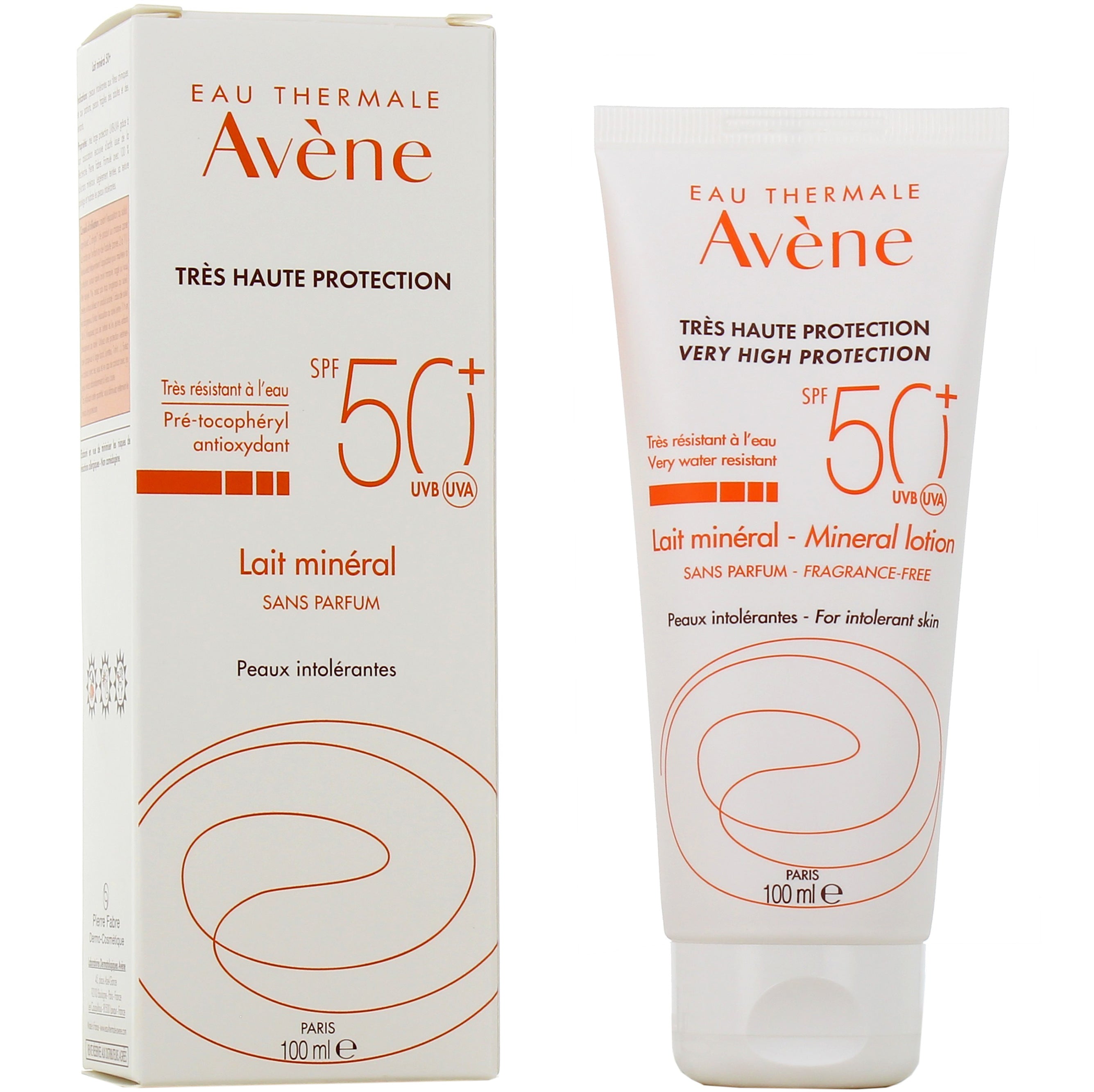 AVÈNE SOLAIRE HAUTE PROTECTION lait minéral SPF50+ 100 ml