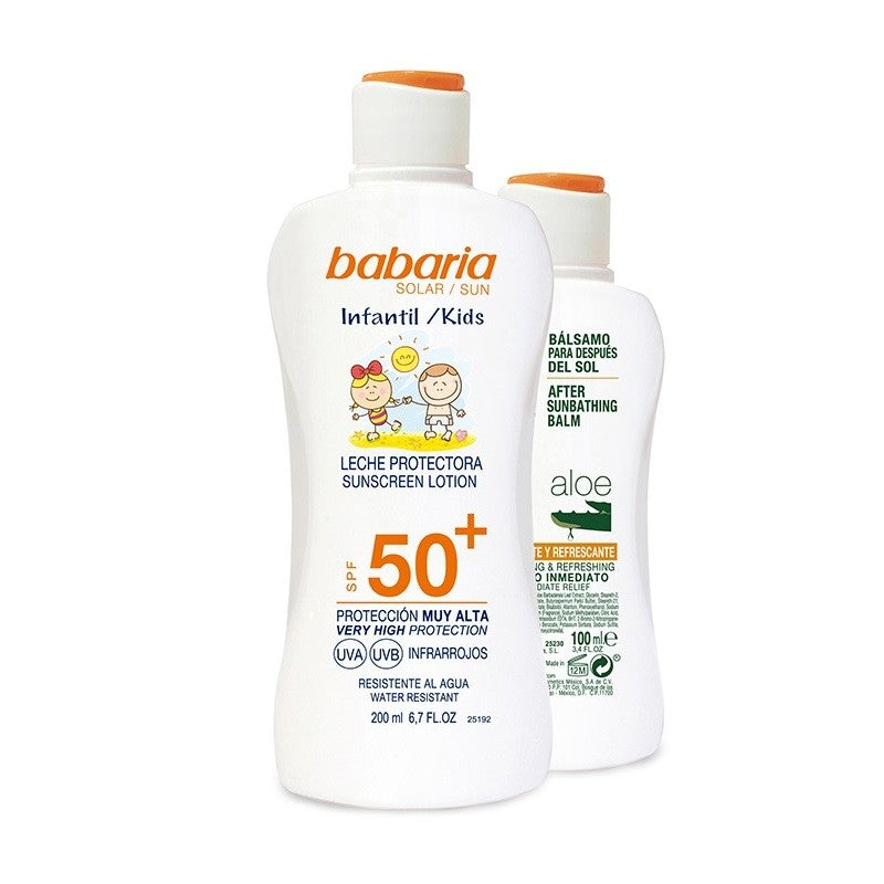 BABARIA SOLAIRE ENFANT LAIT SPF50+ LOT 2 pz