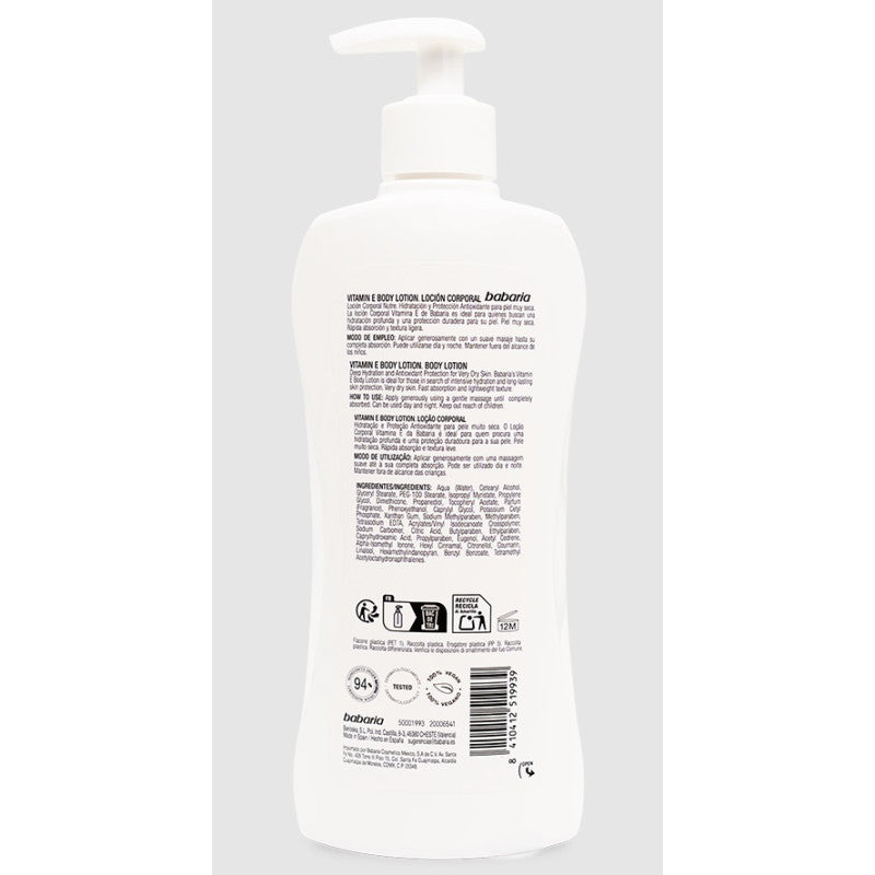 BABARIA VITAMIN E body lotion 400 ml