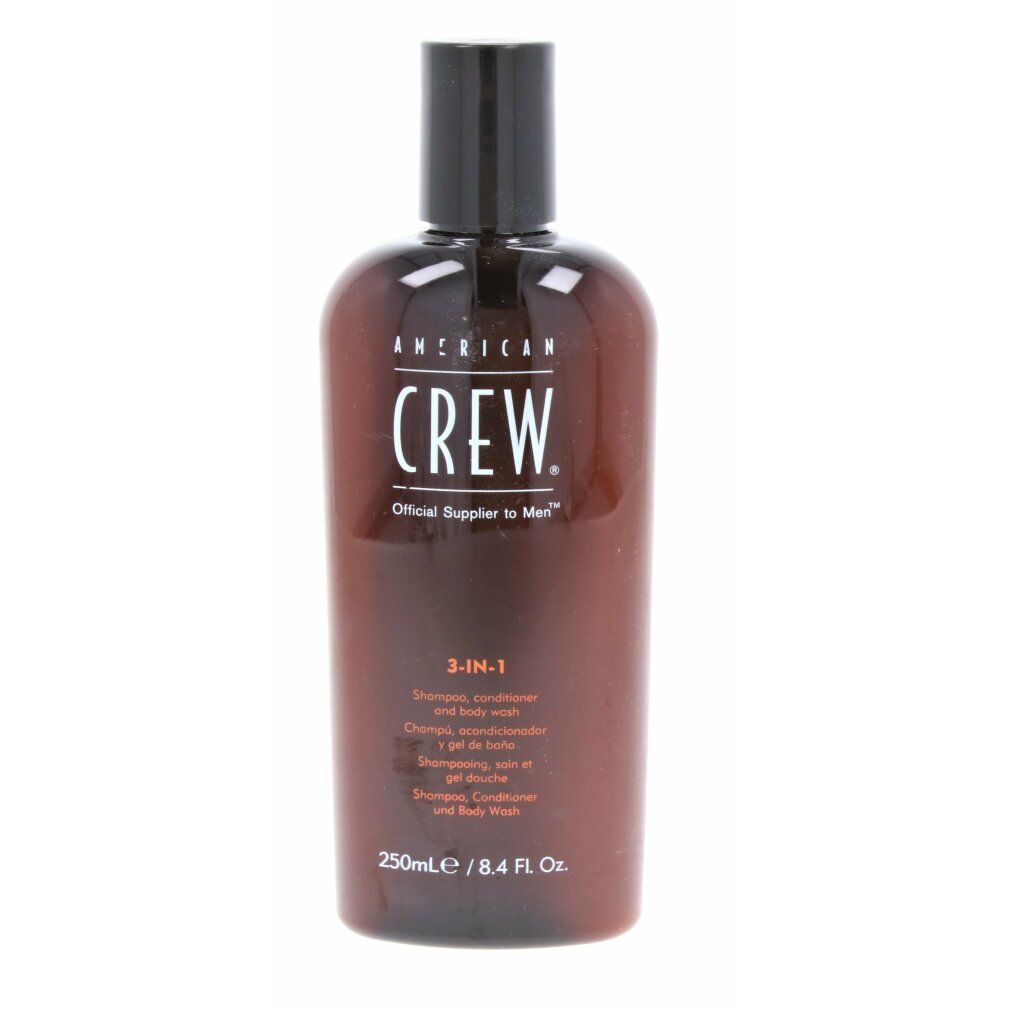 AMERICAN CREW CREW 3 EN 1 shampooing, après-shampooing et gel douche 250 ml