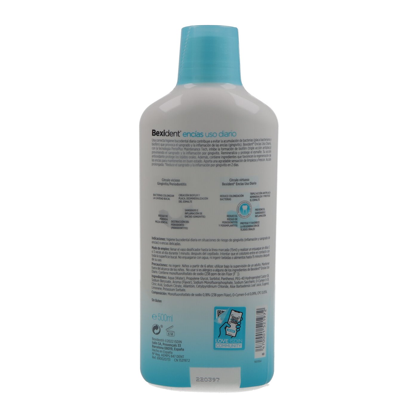 ISDIN BEXIDENT GENGIVE uso quotidiano collutorio 500 ml