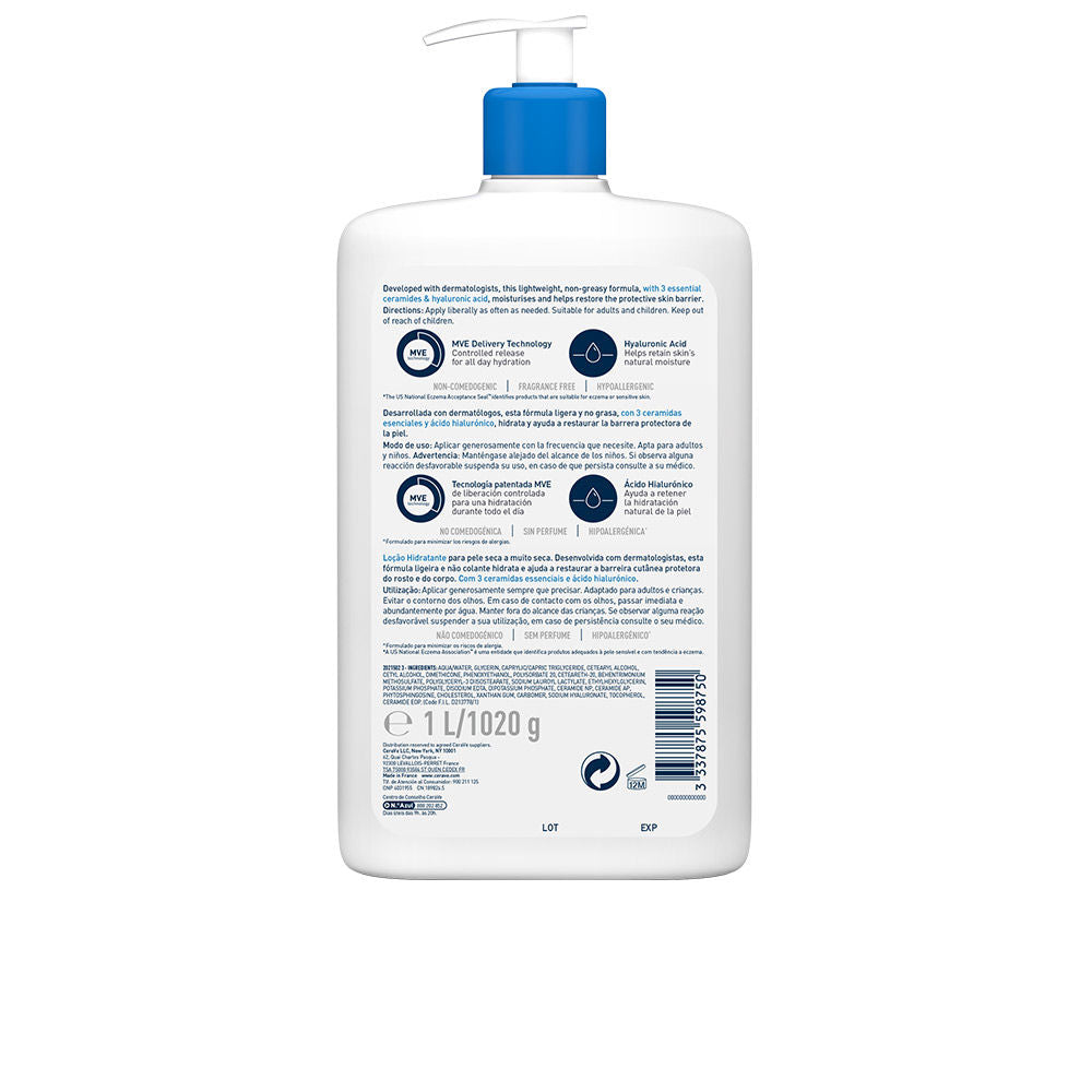 CERAVE MOISTURIZING LOTION dry to very dry skin 1000 ml