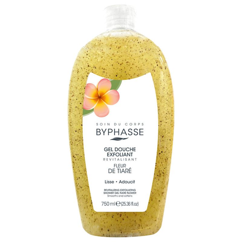 BYPHASSE Tiare flower EXFOLIATING SHOWER GEL 750 ml