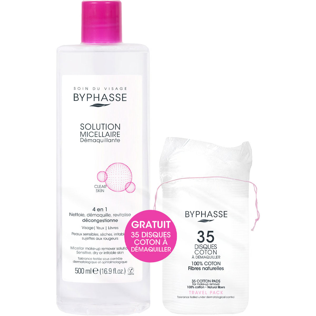 BYPHASSE TOALLITAS LIMPIADORAS BEBÉ aloe vera y extracto de camomila 90 u