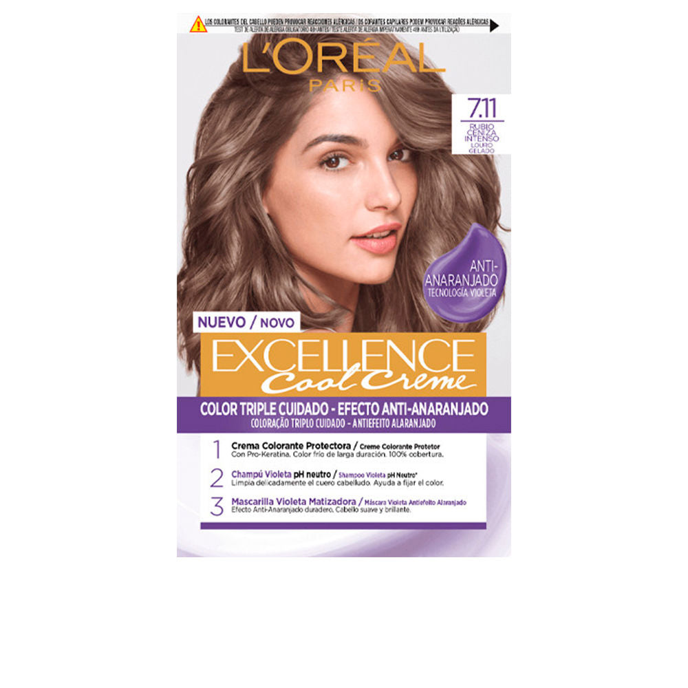 L'ORÉAL PARIS EXCELLENCE COOL dye #7.11-intense ash blonde 192 ml