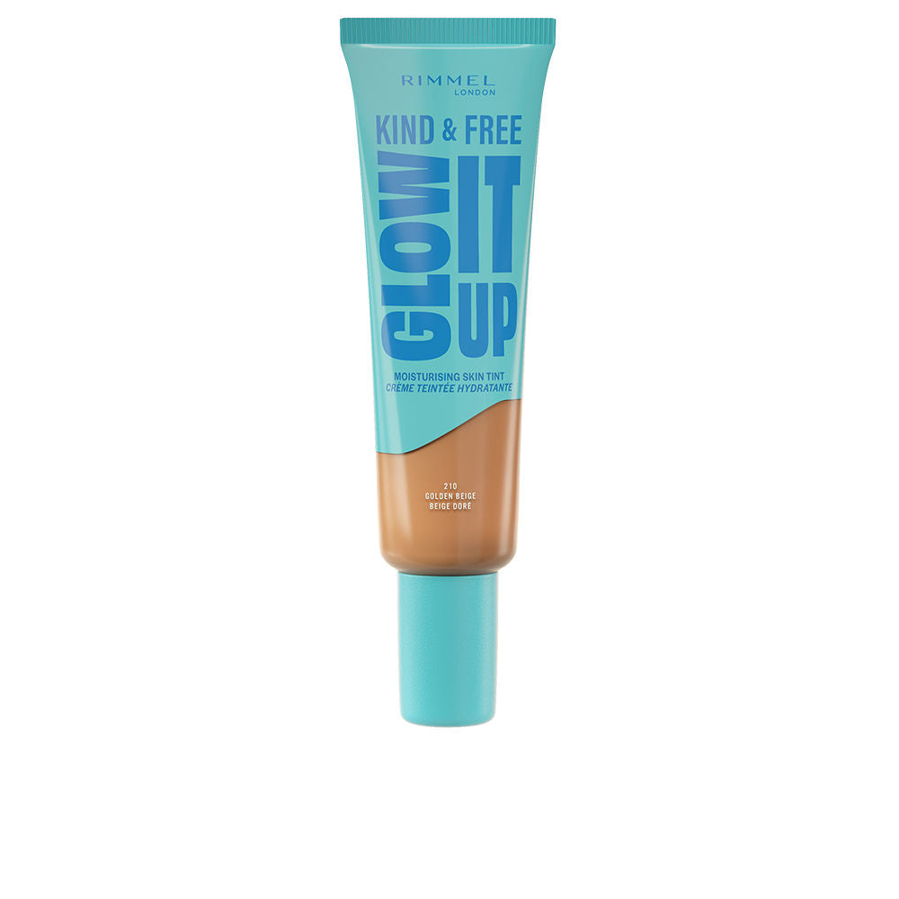 RIMMEL LONDON KIND &amp; FREE GLOW IT UP liquid foundation #210-Golden Beige 30 ml