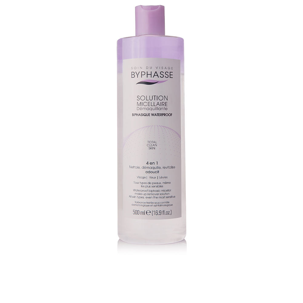 BYPHASSE MICELLAR SOLUTION biphasic waterproof makeup remover 500 ml