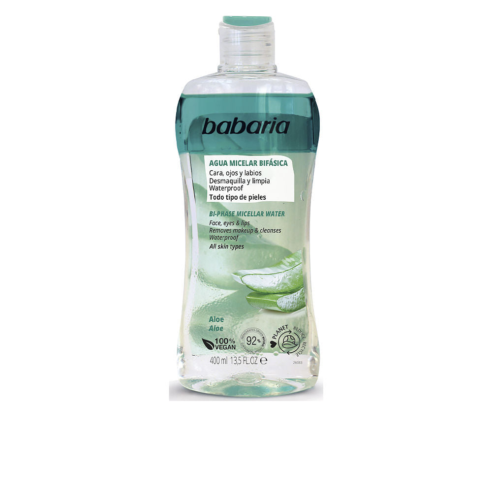 BABARIA BIPHASE MAKEUP REMOVER micellar water aloe vera 400 ml