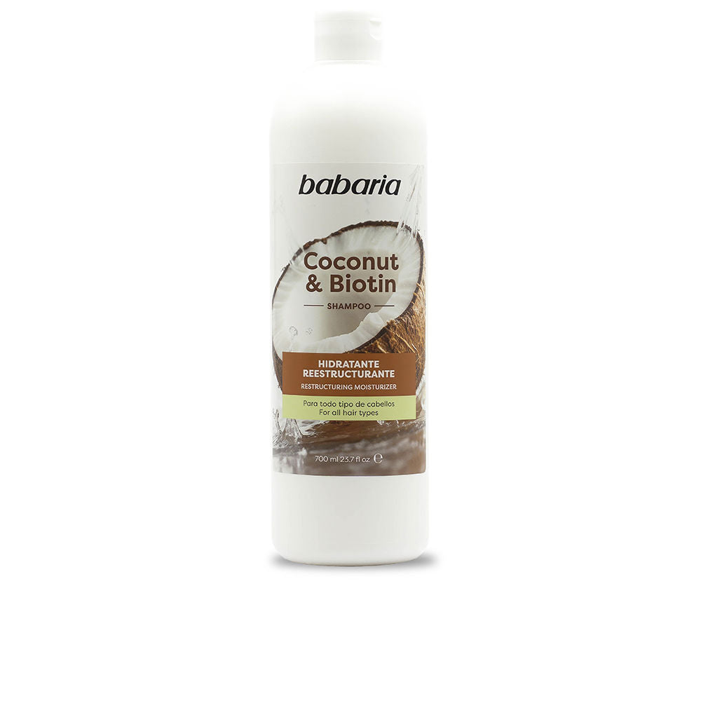 BABARIA COCONUT & BIOTIN champú hidratante reestructurante 700 ml