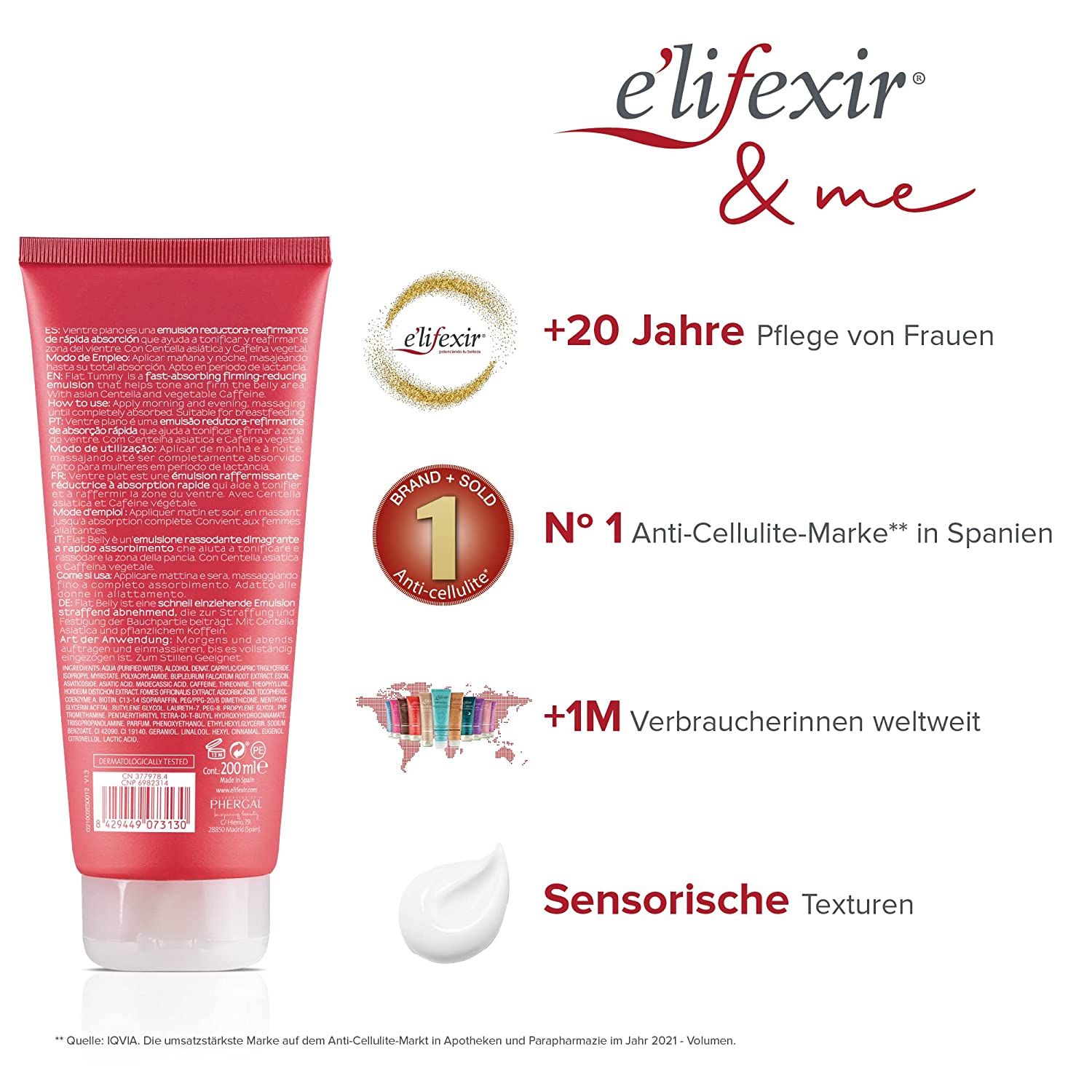 E'LIFEXIR Pancia Piatta Crema Riducente 200 ml