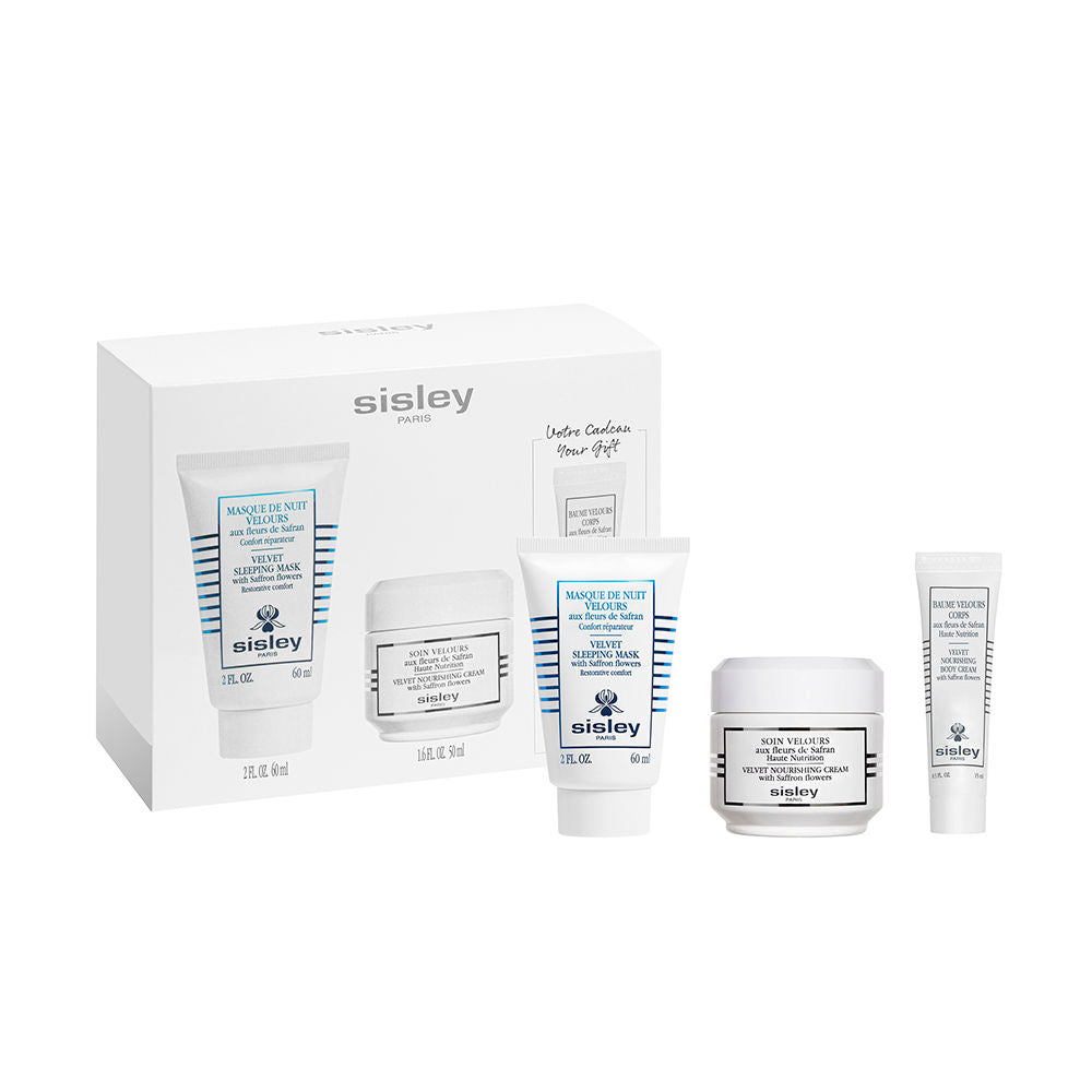 SISLEY SOIN VELOURS AUX FLEURS SAFRAN LOT 3 pcs