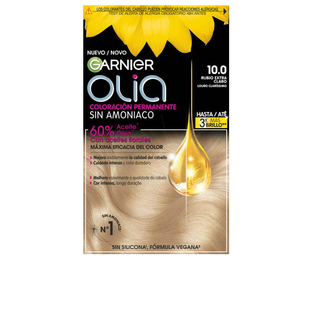 GARNIER OLIA coloración permanente sin amoniaco #10.0-rubio extra claro 1 u