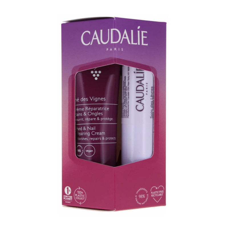 CAUDALIE THÉ DES VIGNES HANDS AND LIPS CASE 2 pcs