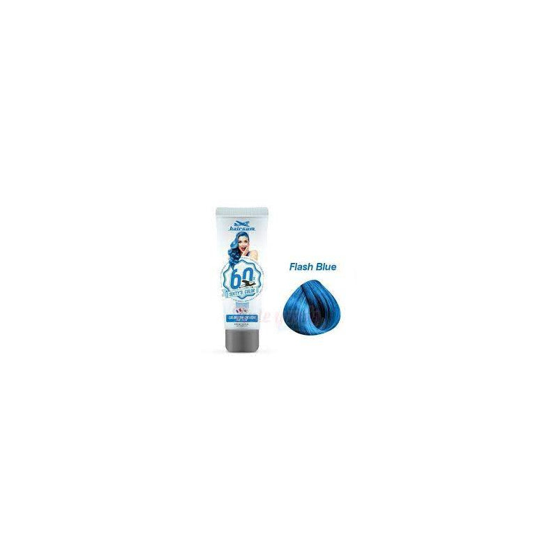 Coloration capillaire HAIRGUM SIXTY'S COLOR #flash blue
