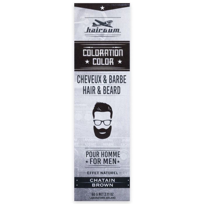 HAIRGUM COLORAZIONE tintura barba e capelli #4-Castano 60 gr
